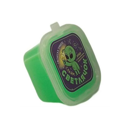 Слайм "Прихлоп"  светлячок зеленый 50гр