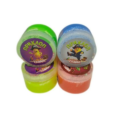 Слайм Прихлоп пират флуоресцентный разн Шарм 250гр ассорти