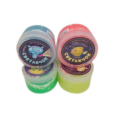 Слайм Прихлоп светлячок 250гр Шарм ассорти