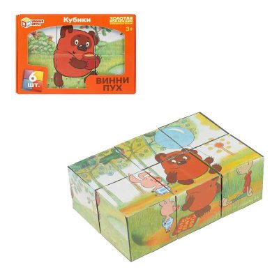 01317-WINNIE Винни-пух. набор из 6-и кубиков  в коробке СОЮЗМУЛЬТФИЛЬМ
