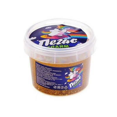 Слайм Прихлоп пегас голография золото  50 грамм