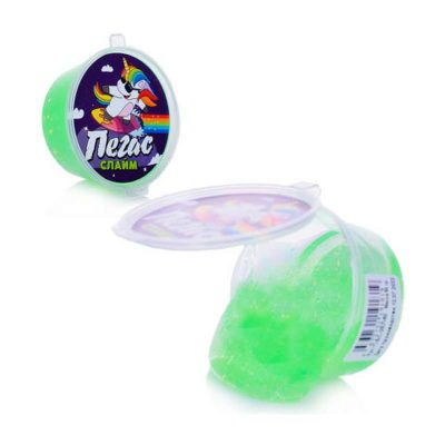 Слайм Прихлоп пегас битое стекло зеленый 50 грамм