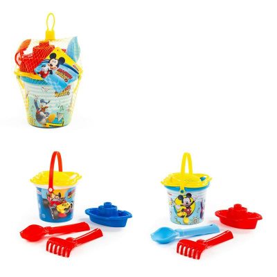 66534 Набор Disney «Микки и Весёлые гонки» №3: ведро малое с наклейкой, ситечко-цветок, совок №2, гр
