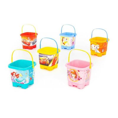 81681 Ведро-замок большое с наклейкой Disney (микс)