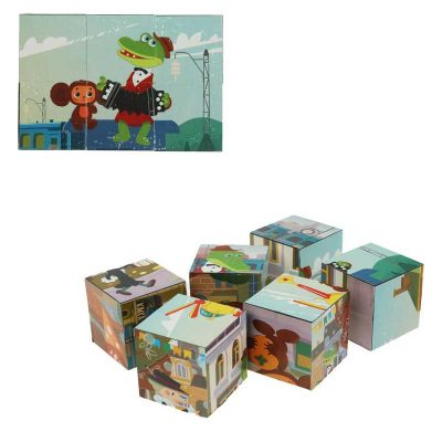 01317-CHE Союзмультфильм.Чебурашка.Набор из 6-и кубиков.120х80х40 мм