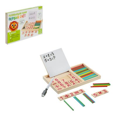 262-499 Набор развивающий "Первый счет", 23x1,7x15см, дерево