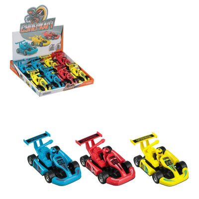 292-011 Машинка инерционная "Супер Карт", металл, ПП, 16х5х8 см, 3 дизайна