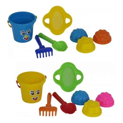 2181 набор №26 ведро,ситечко-цветок,совок,грабельки,формочки