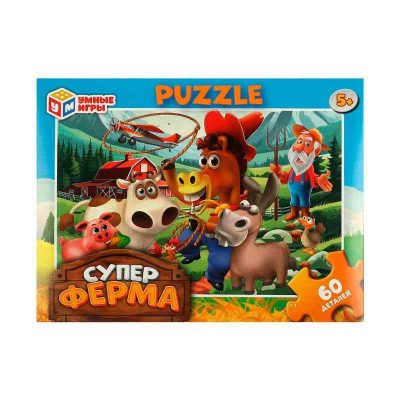 Суперферма. Пазлы классические в коробке. Пазл 60 дет