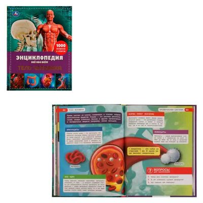 Тело человека. Энциклопедия А4. Все обо всем. 197х255мм, 192 стр. офсет бумага