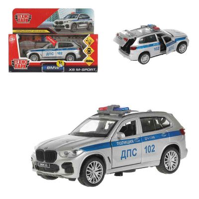 X5-12SLPOLМашина мет свет-звук BMW X5 M-SPORT ПОЛИЦИЯ 12 см