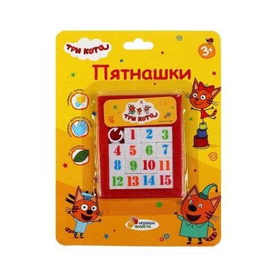 B1241491-R2 Логическая игра пятнашки Три Кота блист.14*19*1см