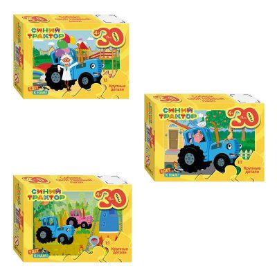 62021 Пазл mini 30 эл. (с крупными деталями) "Синий трактор" (Биг Папа)